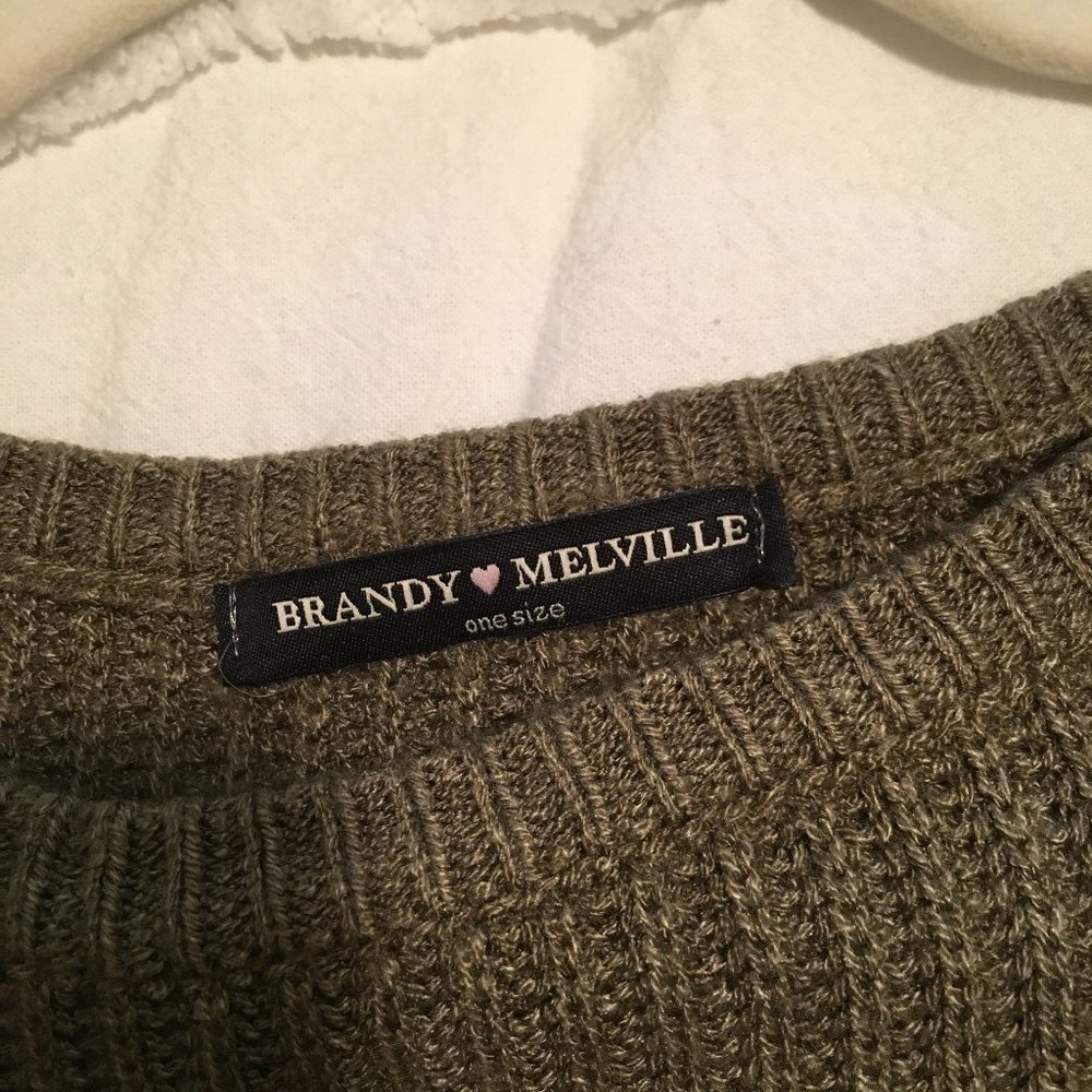 Olive green Brandy Melville sweater - Picture 2 of 2